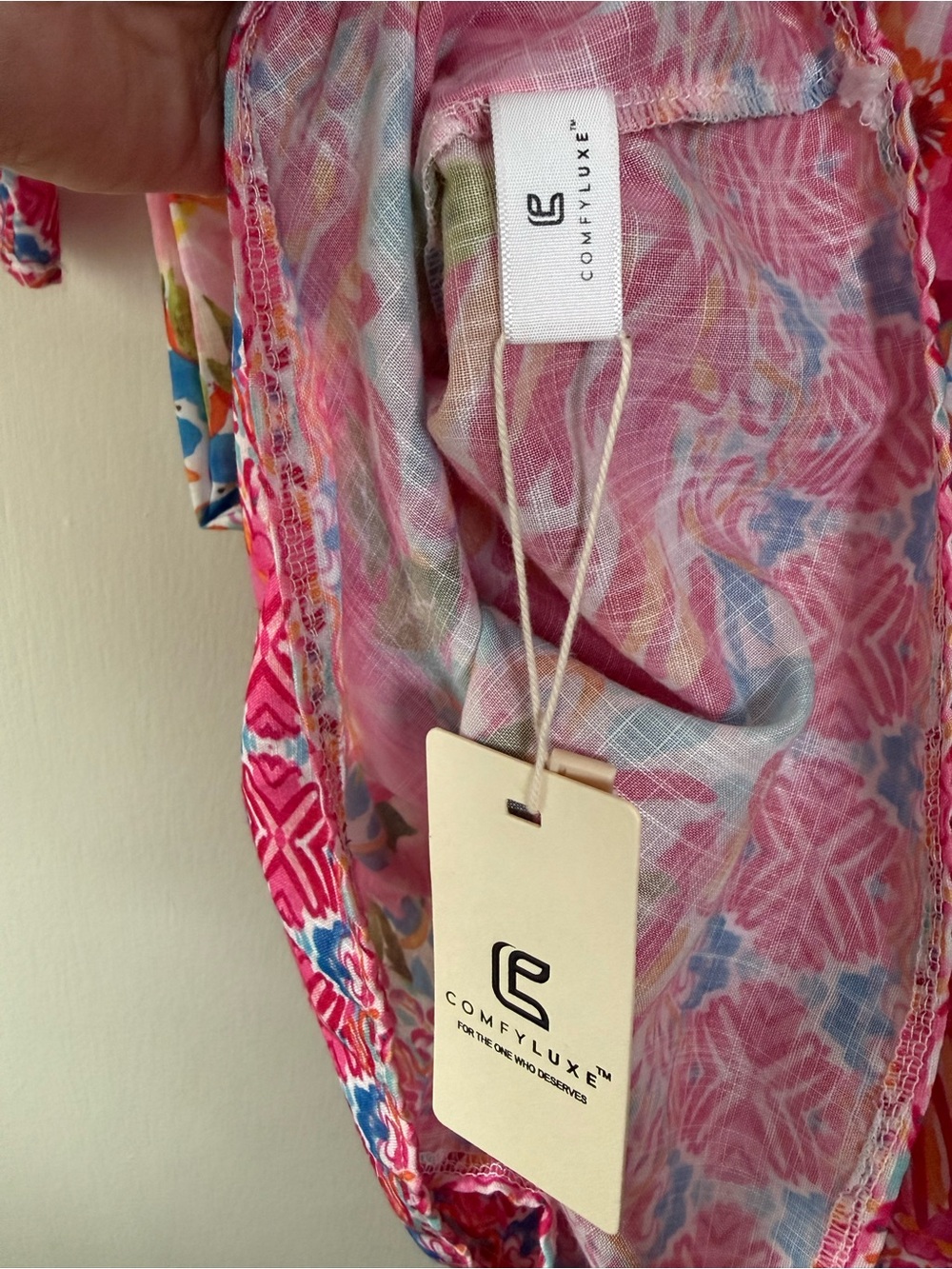 ๐ Comfy Luxe Colorful Cover Up Dress Boho Chic Hippie Bohemian Floral - Picture 8 of 13
